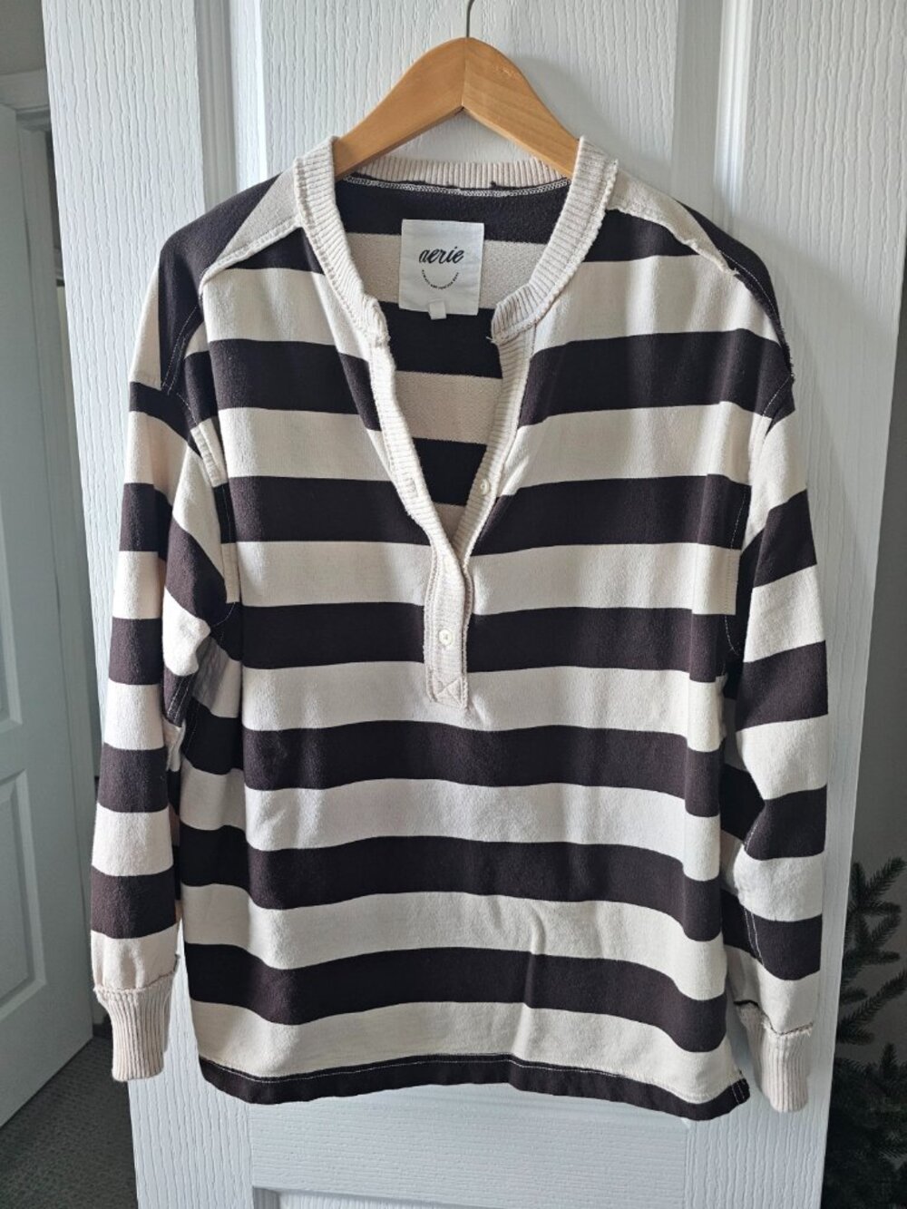 Aerie Poolside Henley Sweatshirt Size XS